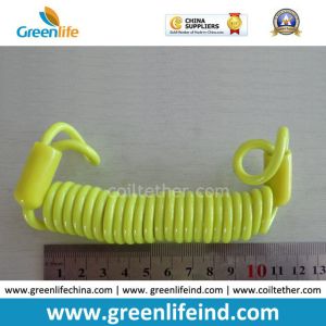 Safety Lanyard Spring Coil Cable Heavy Duty W/Steel Carabiner