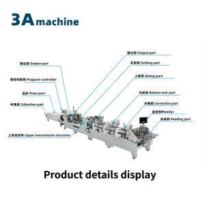 Bottom Lock Dual- Cardboard/Corrugated Box Folder Gluing Machine for High