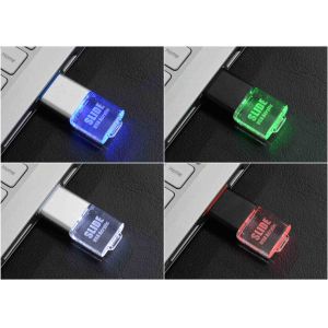Engraving Logo Led Light Crystal Usb Stick Oem Odm