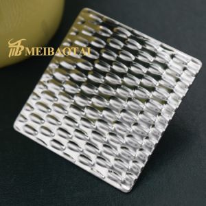 SS304 0.65MM Embossed Stamped Stainless Steel Sheet with Double PVC Film