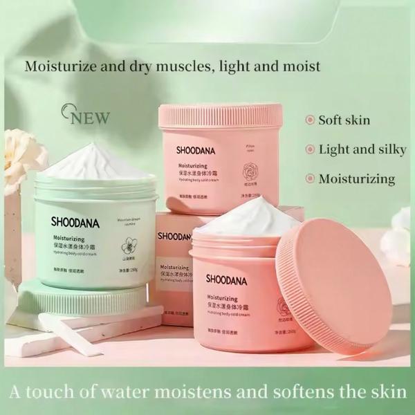 Body cream application demonstration