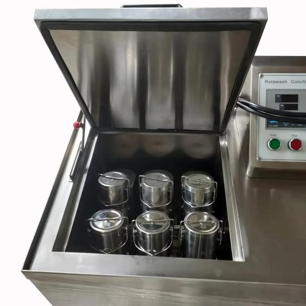 Buy High Performance Rotawash Color Fastness Machine For Textile Testing With Stainless Steel Body And Adjustable Running Time at wholesale prices