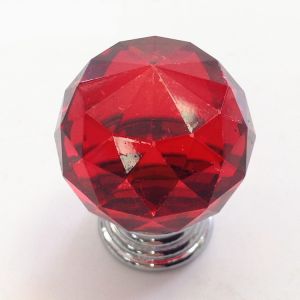 Pull Handle Knob Crystal Rhinestone Buttons Red Orange Or Transparent For