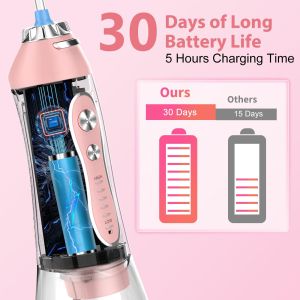 2025 Product Portable Rechargeable Oral Irrigator Cordless Teeth Cleaner IPX7