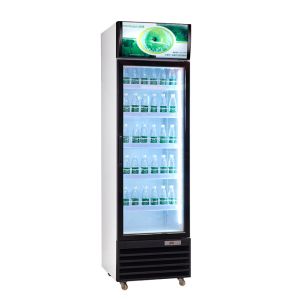 R134a Commercial Display Freezer Black Stainless Steel Glass Sliding Door Fridge