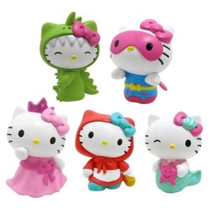 Quality Custom OEM Made PVC Cute Mini Plastic Cartoon Kitty cat Toy as gift to kids for sale