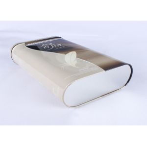 Large Oval Gifts Packaging Tin Box Colorful CMYK Printed Shiny Finish Outside