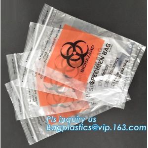 Biodegradable Biohazard Specimen Bag, Biohazard Specimen Transport Bag, Medical