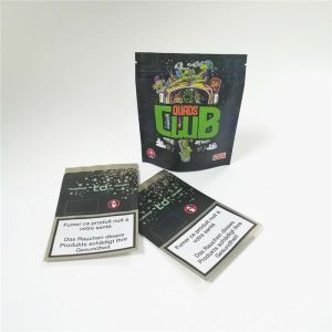 SGS 14g 28g Mylar Foil Childproof Zipper Bag CMYK 120mic