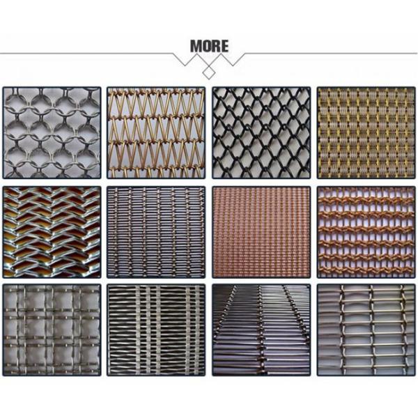 Stainless Steel Decorative Metal Mesh Woven Curtain Wall Facade CE Approved