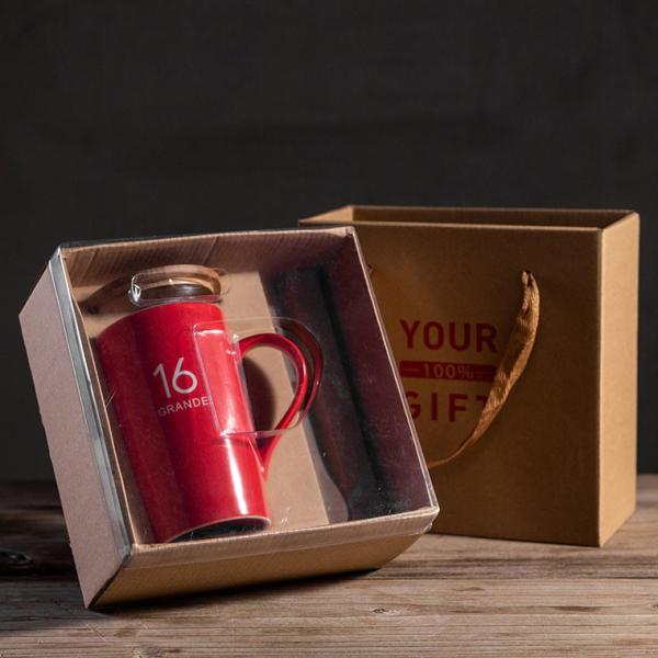 Buy Ceramic Custom Drinking Cups With Spoon White 6oz Sublimation Mugs at wholesale prices