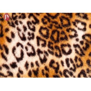 Luxury Leopard Print Faux Plush Faux Fur Fabric For Home Decor Custom patterns