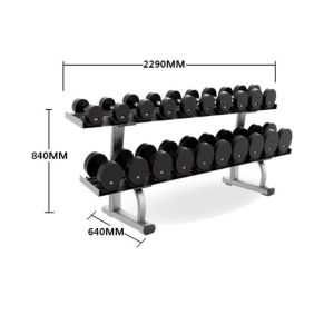 2 Tier Dumbbell Rack, 2 Tier Dumbbell Rack with saddles, 2 tier dumbbell weight