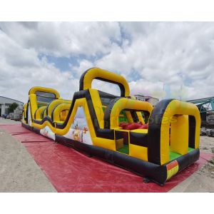 0.55mm PVC Tarpaulin Inflatable Obstacle Course For Advertisement