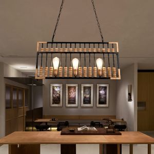 China Industrial Vintage Loft Wood Abacus Chandelier Restaurant Coffee Shop Bar Creativity Boat lamp(WH-VP-239) on sale