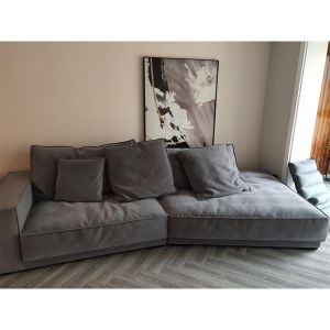 Fabric Leather Corner Sofa Recliner Chesterfield 0.61m Luxury Living Room