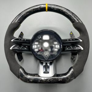 Quality Custom Carbon Fiber Steering Wheel with 35 mm Grip Size 3 Spokes and 370mm Diameter for Mercedes-Benz for sale