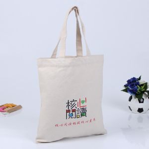 High quality custom logo printed cotton calico grocery bag