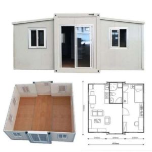 Prefab Four Bedroom One Bathroom Container House with Steel Structure and