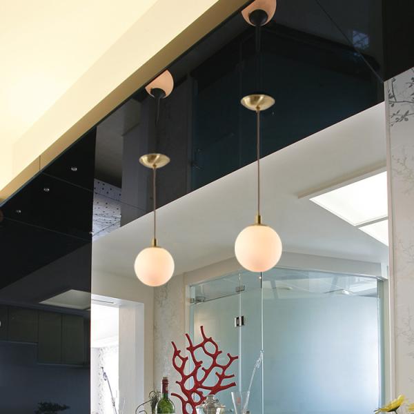 White glass pendant shade Hanging Lamp For Kitchen Dining room Lighting (WH-GP-22)