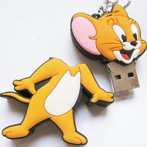 China Film Characters Cartoon USB Flash Drives, Tom and Jerry Soft PVC USB Memory Stick on sale
