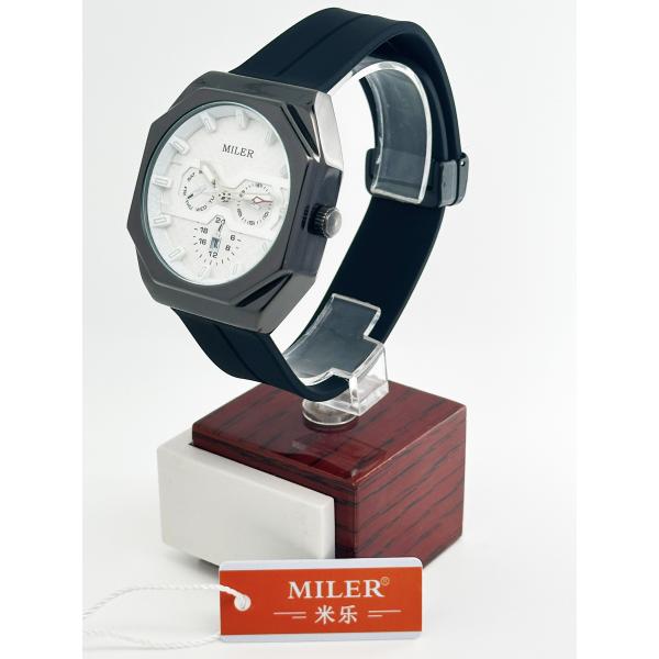 Casual Wrist Watch Chronograph Waterproof Luminous Calendar Silicon Band Men Watch