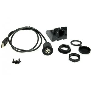 ODM Cable Wire Harnesses Two USB Extension Cable Automotive Dash Mount