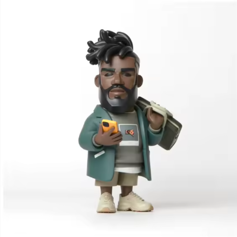 Side view of collectible PVC figure showcasing pose and proportions