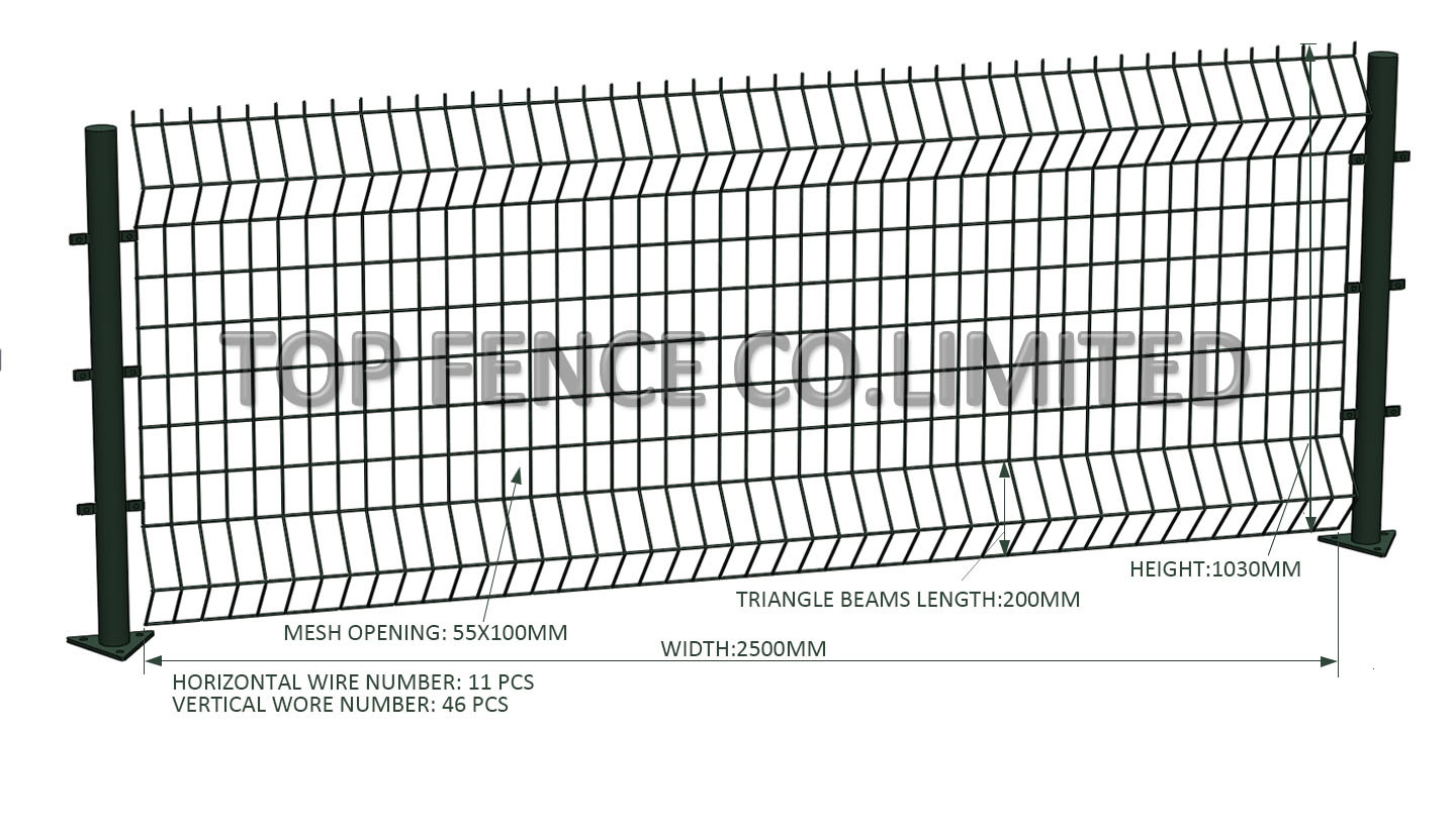 3D wire mesh fence panels