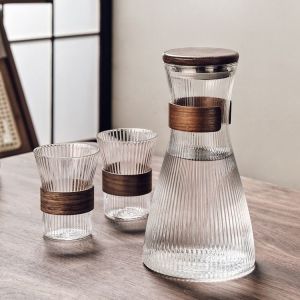 Customized Size High Borosilicate Glass Drinking Set for Modern Home Cold Water