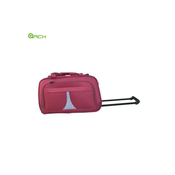 Buy Two Exterior Pockets Tapestry Waterproof Wheeled Duffel Bag at wholesale prices