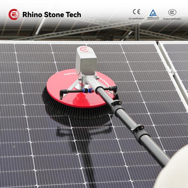 Buy 20m Pipe Rotating Solar Panel Cleaning Brush OEM Single Disc PV Clean Machine at wholesale prices