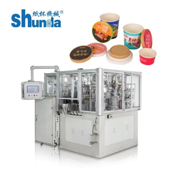 Buy Speed 130-180 Pcs/Min 135-450gsm Ice Cream Paper Cup Making Machine at wholesale prices