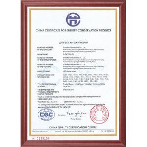 Shenzhen Showtechled Co., Ltd. Certifications