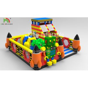 Quality Children Inflatable Jumping Castle Robot Model With Slide 2 Year Warranty for sale