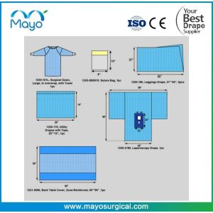 China Complex Nonwoven Material Laparoscopy Surgical Pack With Lap Drape on sale