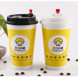 Custom Printed Disposable Coffee Paper Cups FDA Approved Paper Materials