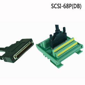 SCSI 68 Pin Connector DIN Rail Mounting Type Terminal Blocks Adapter