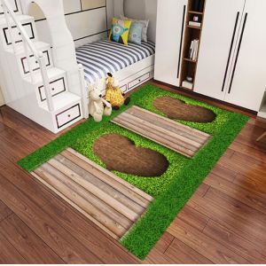 Noble Atmosphere Light Luxury Bedroom Floor Carpets Rectangle Shape