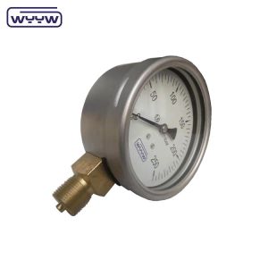 China China factory capsule pressure gauge 100mm mbar ss case brass connection 1/2bsp cmh2o low pressure manometer on sale
