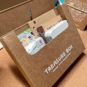 Custom Kraft Paper Storage Box Desk Organizer For Stationery Journaling Supplies