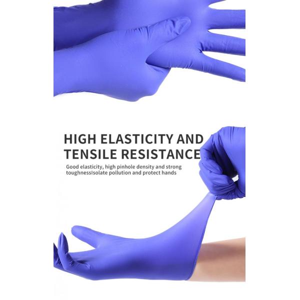 Purple Disposable Medical Exam Nitrile PVC Gloves Length 260-285mm