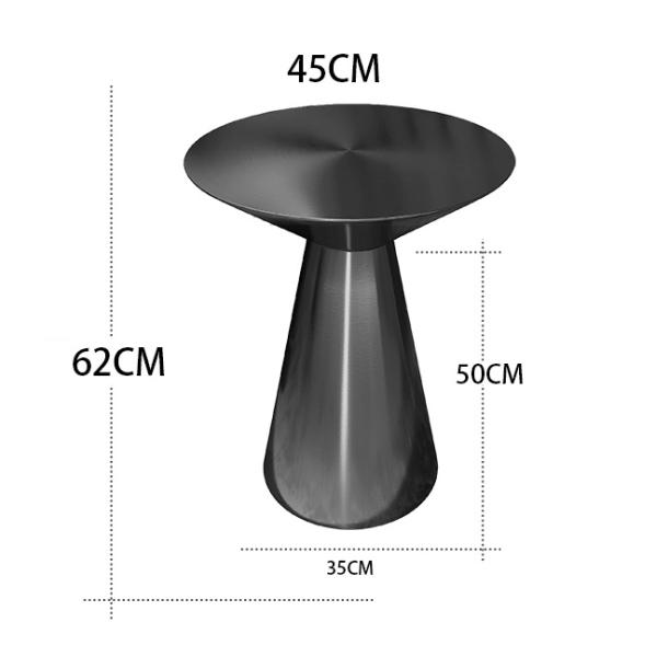 Contemporary design Round Gold stainless steel Bistro table Corner table Pub table for hotel Club Cafe