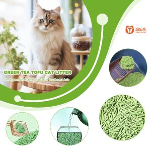 Natural Greentea Tofu Clumping Litter ODM Clumping Biodegradable Cat Litter