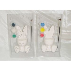 China DIY Pattern Ceramic Houseware Ceramic Rabbit With Painting / Brush Pen on sale