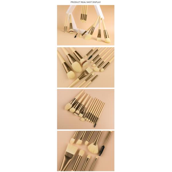 Yellow 12pcs Nano Wool Travel Makeup Brushes Set Nano Wool Travel Cosmetic Brushes