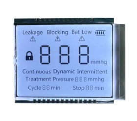 Monochrome White custom Segment HTN Positive LCD Display 3.3V 27PIN