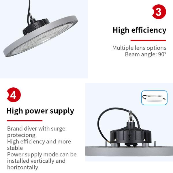 Warehouse Linear UFO Led High Bay Light 50 Watt 150 Watt Smd IP65 Explosion Proof Lamps