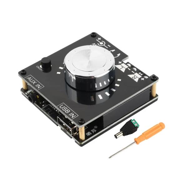 China BT 5.0 Digital Power Amplifier Board 100W*2 Stereo Mini DIY Audio Module with U Disk & AUX Input Support on sale