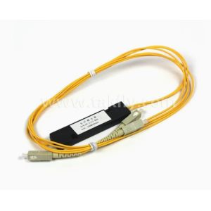 1X2 900um Mini Steel Tube Fiber Optic PLC Splitter Module High Reliability And